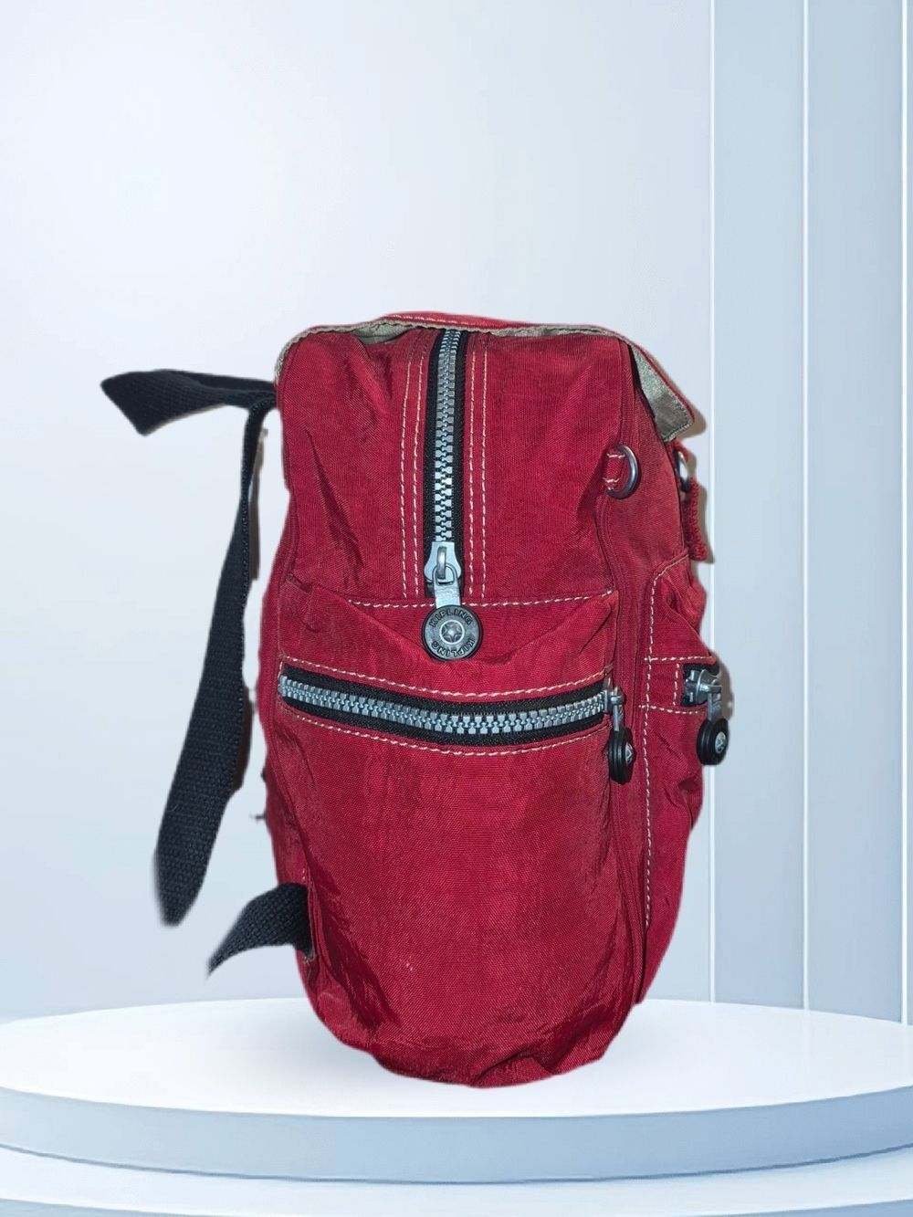 Kipling Red Nylon Backpack - Picture 3 of 7